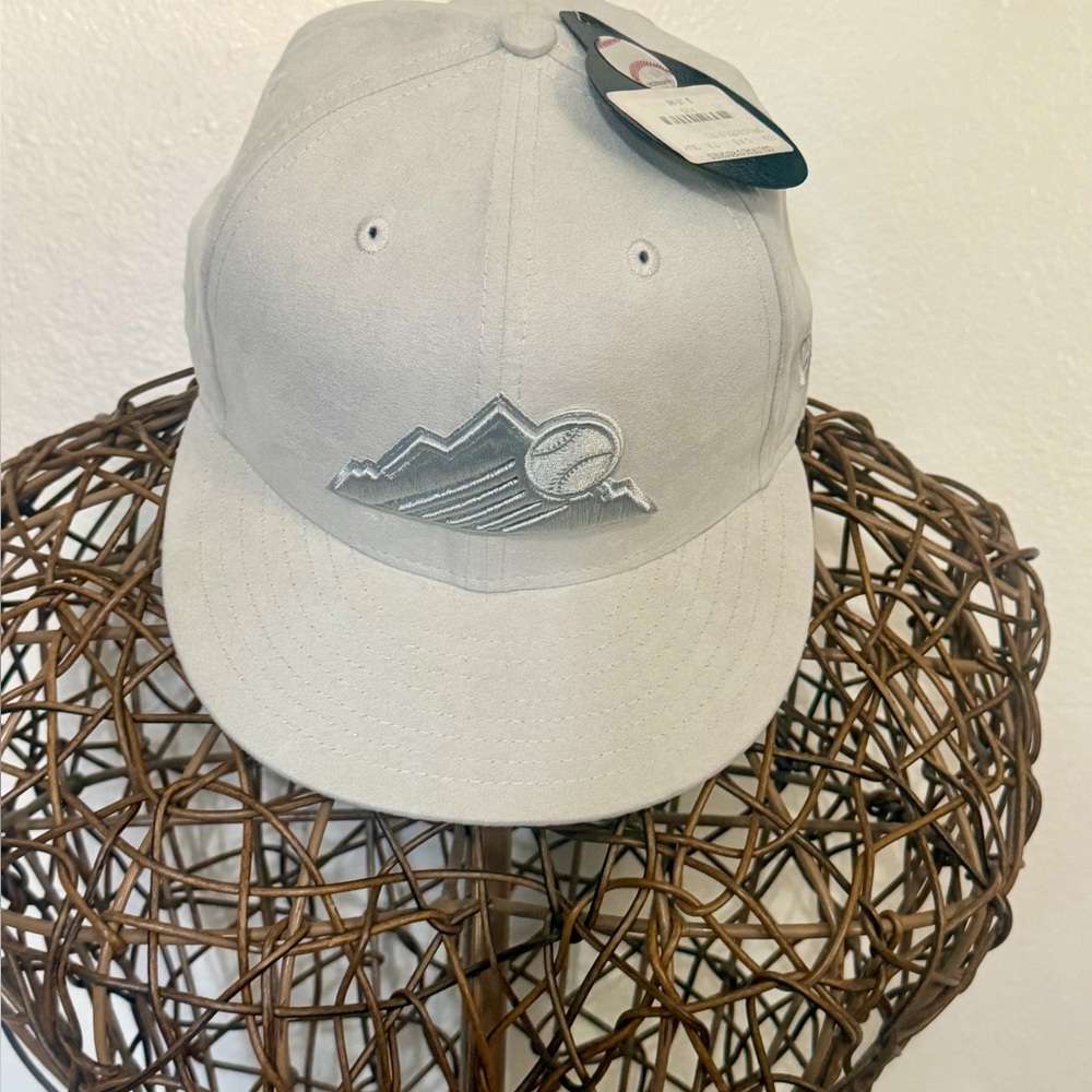 Cream Baseball Cap with Logo